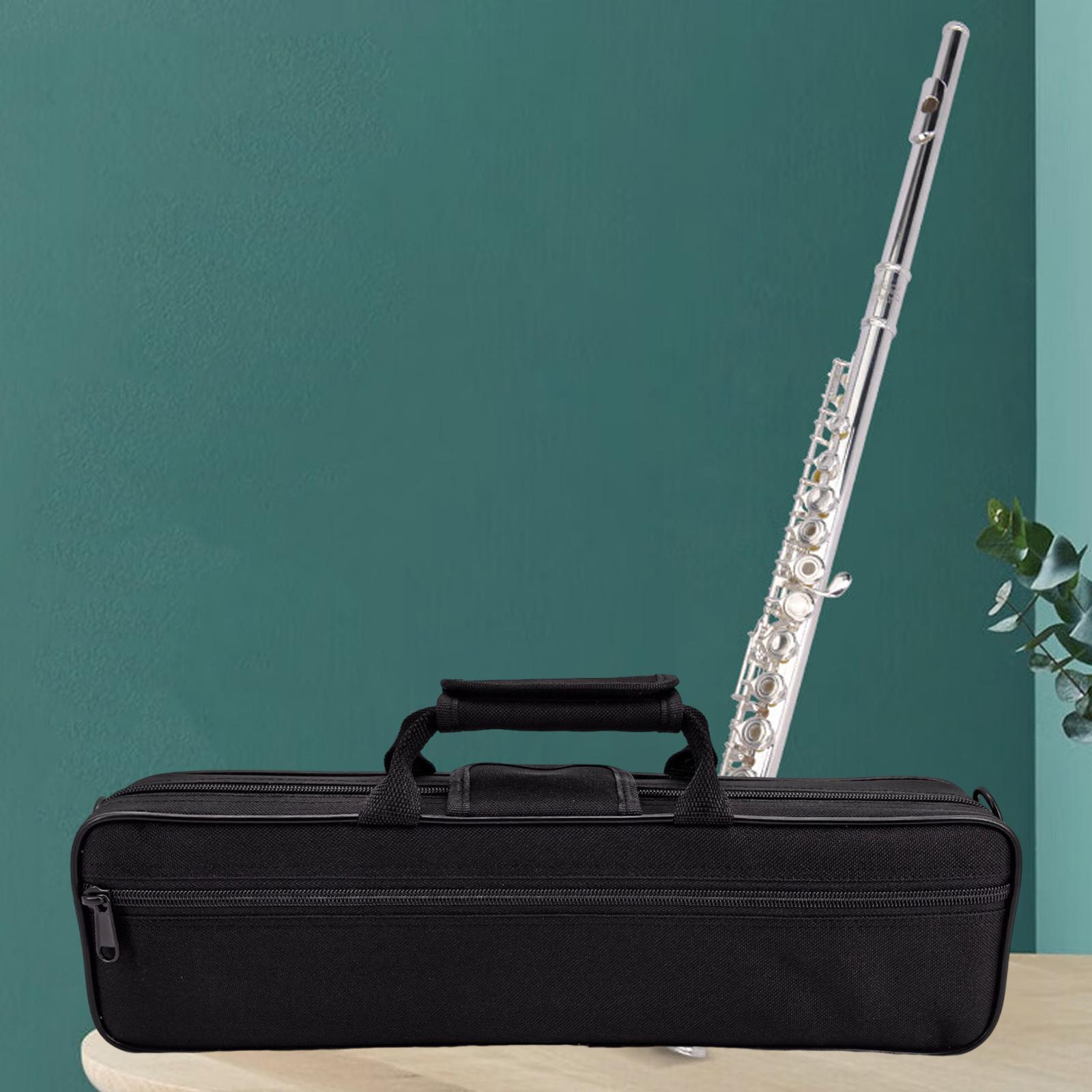 Musical Instrument Flute - กระเป๋าใส่ขลุ่ยสำหรับ 16 รูผ้าอ็อกซ์ฟอร์ดแบบพกพาน้ำหนักเบากระเป๋าเครื่องดนตรีกระเป๋าใส่ขลุ่ยสายสะพายไหล่ปรับได้