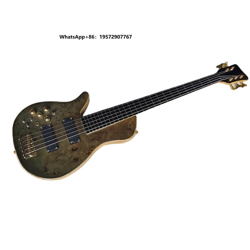 Bass Guitar Fretless - กีตาร์เบสสำหรับคนถนัดซ้าย กีตาร์เบสไฟฟ้า 5 สาย