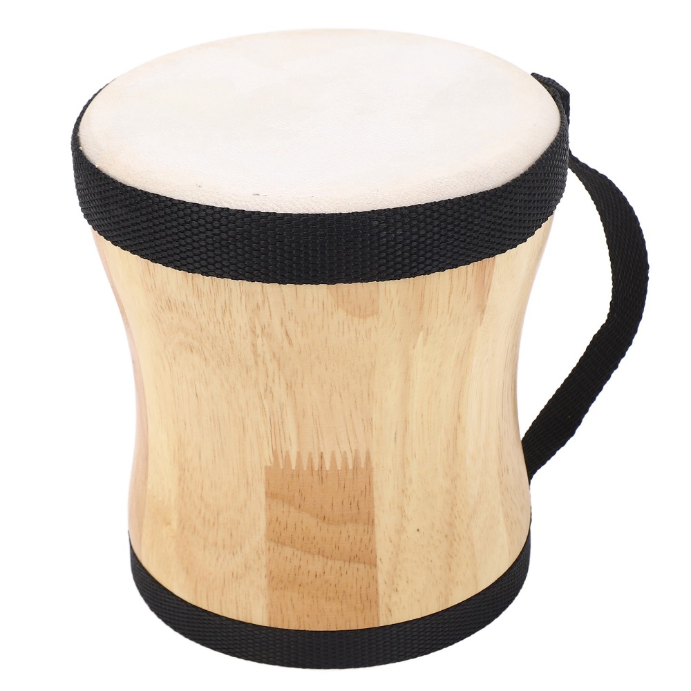 Bongo Drum Set - ชุดกลองแฮนด์แพนไม้พรีเมียม+หนังแกะ สีไม้ สำหรับคนรักดนตรี