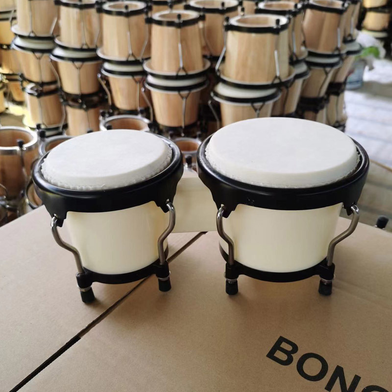 Bongo Drum Set - กลองบองโกพลาสติก ABS ขนาด 4+5 นิ้ว เครื่องดนตรีประเภทเพอร์คัชชัน