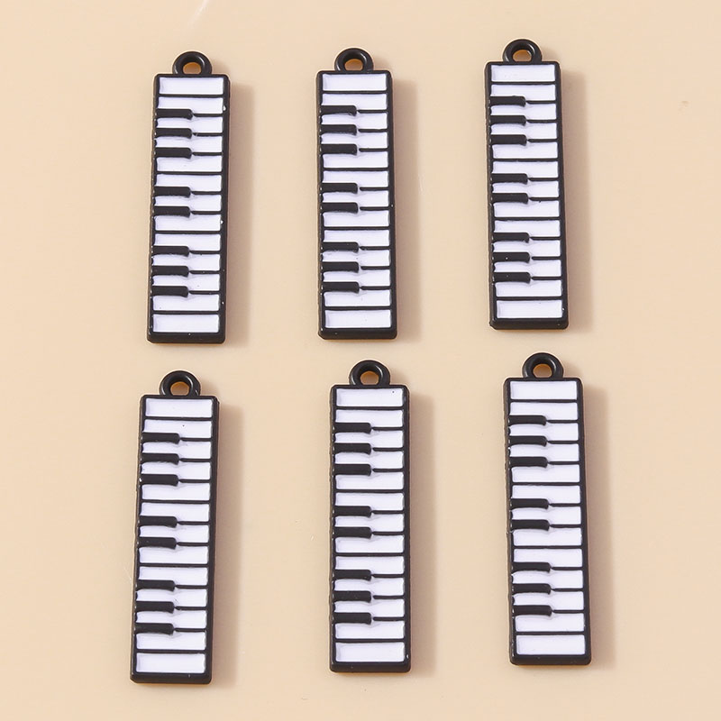 Musical Instrument Tabla - 10ชิ้นเครื่องประดับเปียโนเคลือบน่ารักสำหรับทำเครื่องประดับทำมือสร้อยคอ DIY สร้อยข้อมือ