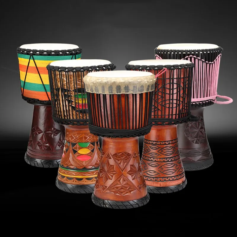 Musical Instrument Africa - 12 นิ้ว Djembe Mahogany กลองแอฟริกัน Professional