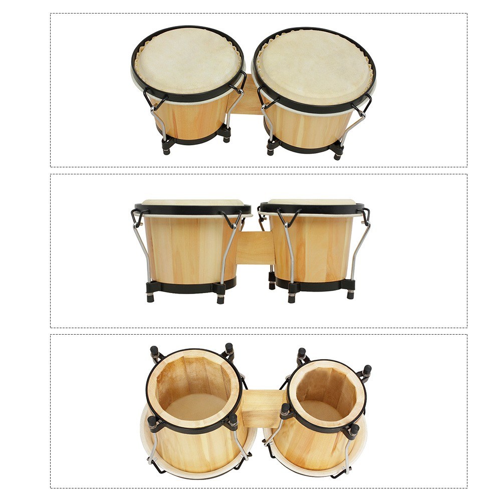 ชุดกลองบองโกไม้ ขนาด 5.5 นิ้ว  - Bongo Drum Set บทวิจารณ์และราคา
