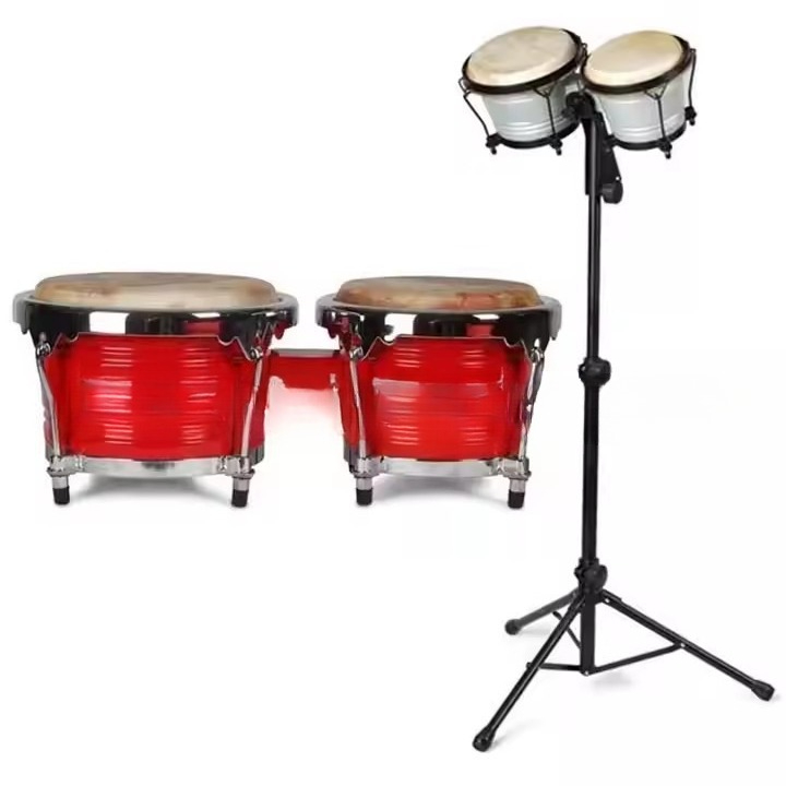 กลองบองโกแบบมืออาชีพพร้อมขาตั้ - Bongo Drum Set บทวิจารณ์และราคา