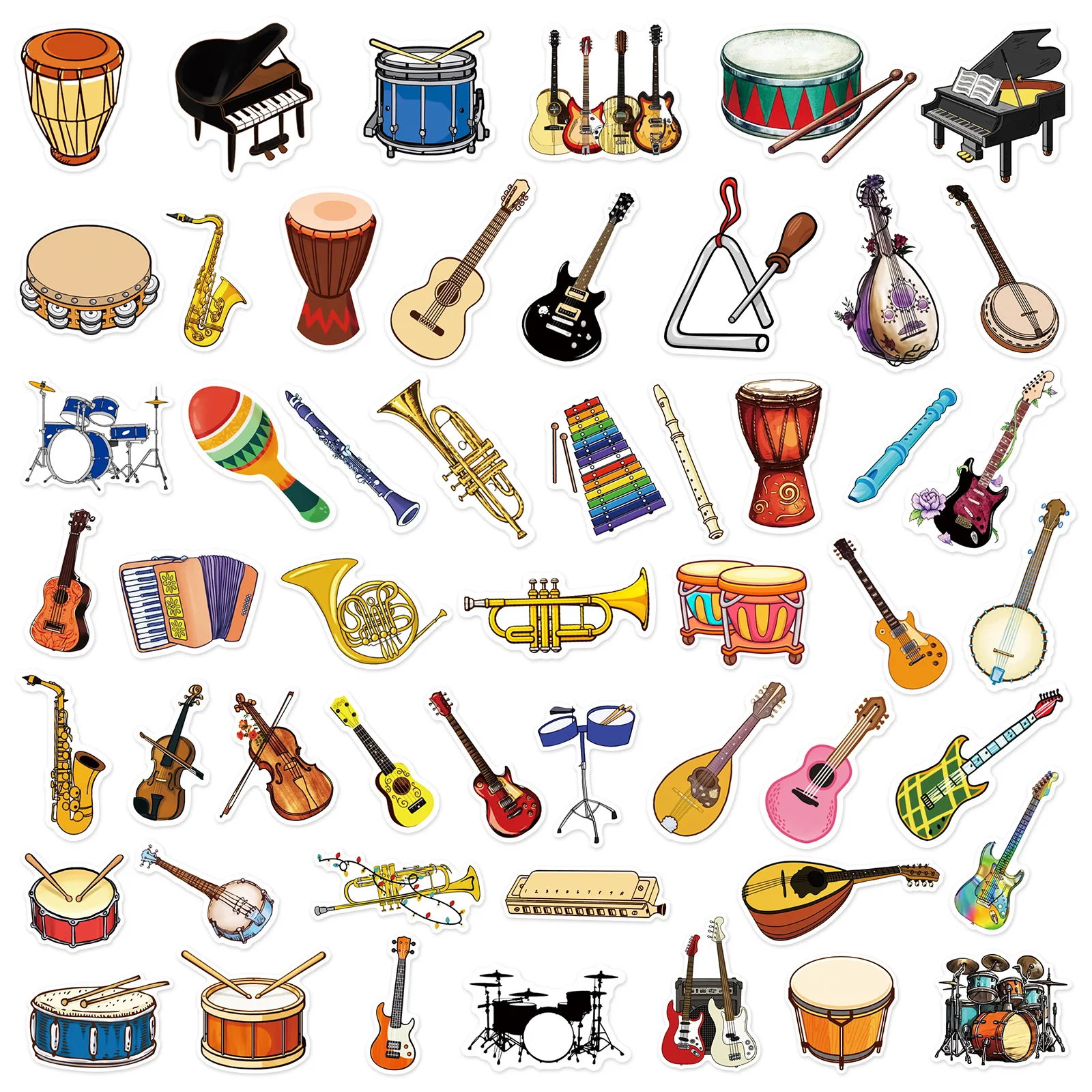สติกเกอร์ลายการ์ตูนเครื่องดนตร - Musical Instrument Tabla บทวิจารณ์และราคา