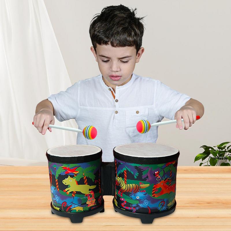 เด็ก Bongo กลองน่ารักมือกลองขอ - Bongo Drum Set บทวิจารณ์และราคา