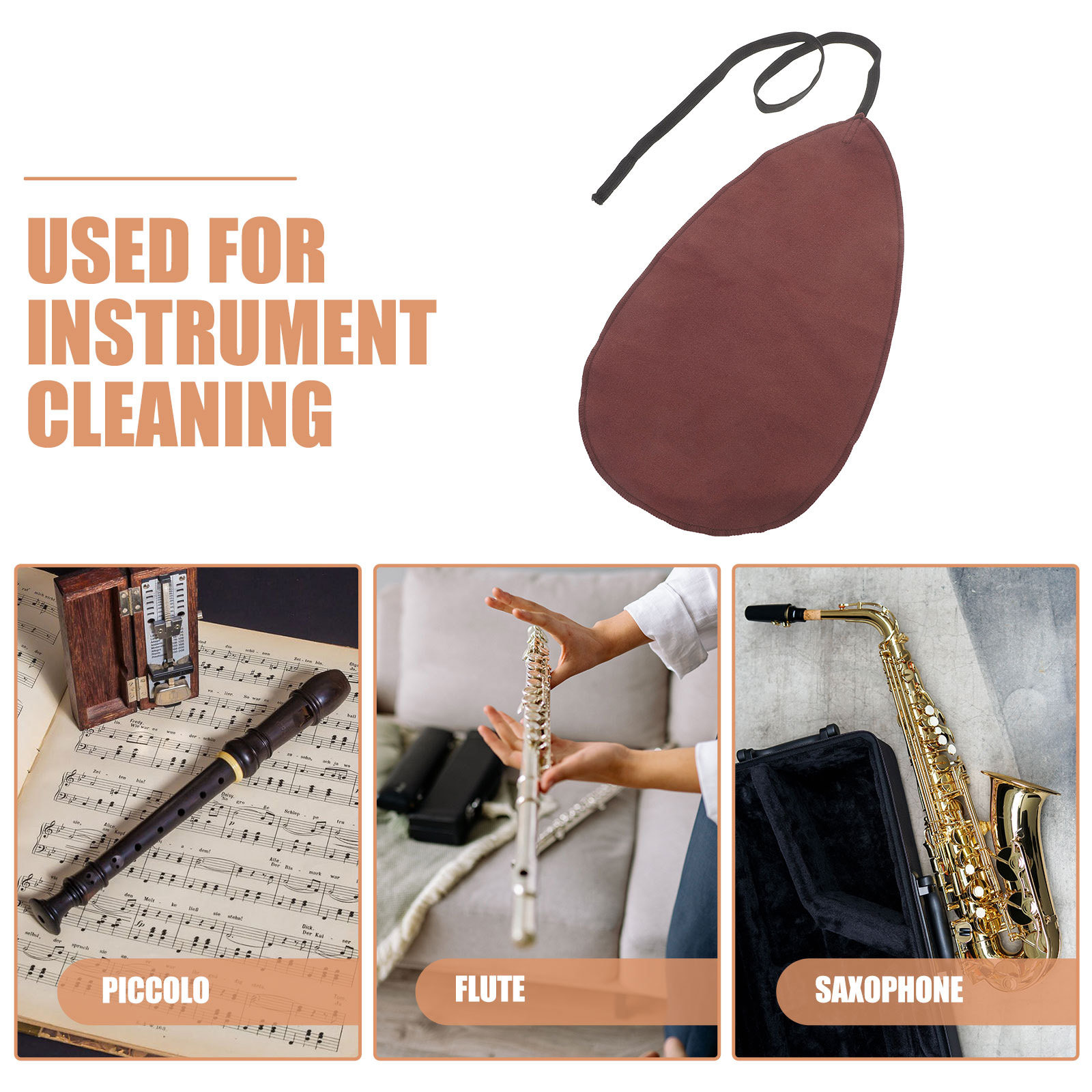 ผ้าทำความสะอาดสำหรับฟลุต คลาริ - Musical Instrument Flute บทวิจารณ์และราคา