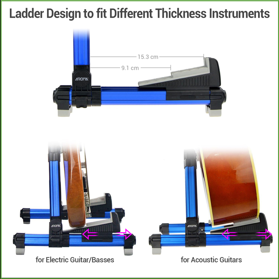 ขาตั้งกีตาร์อลูมิเนียมพับได้ - - Musical Instrument Sounds บทวิจารณ์และราคา
